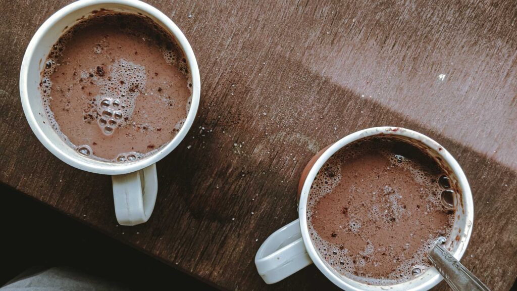 Tasse de chocolat chaud maison