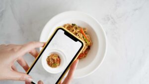 Plat entrain d'être pris en photo