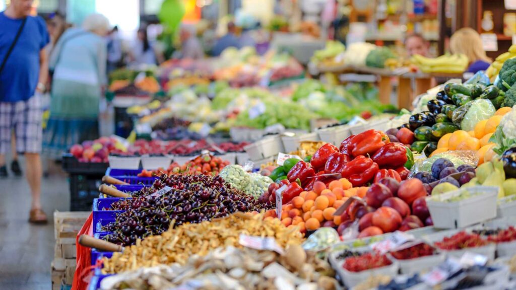 Étalage d'un marché